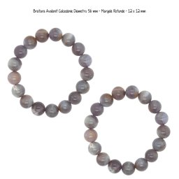 Bratara Avalonit Calcedonie Diametru 56 mm - Margele Rotunde - 12 x 12 mm