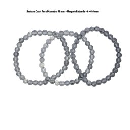 Bratara Cuart Aura Titan Diametru 56 mm - Margele Rotunde - 8 mm