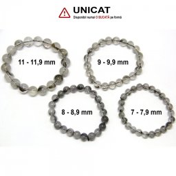 Bratara Titan in Cuart Diametru 58 mm din Margele Rotunde - 7- 11,9 mm