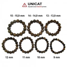 Bratara Fosil Lemn Palmier 56-64 mm din Margele Rotunde - 8 - 15,9 mm