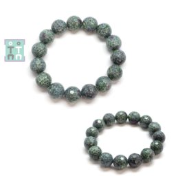 Bratara Rubin in Kyanit Facetat Diametru 60 mm din Margele Rotunde - 13,5-13,9 mm