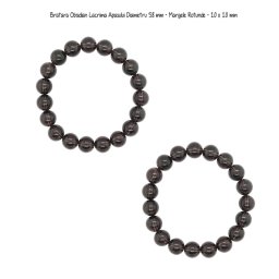 Bratara Obsidian Lacrima Apasului Diametru 58 mm - Margele Rotunde - 10 x 10 mm