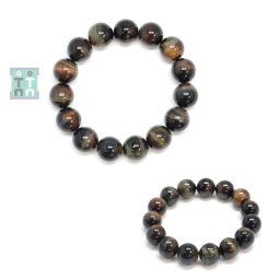 Bratara Ochi de Soim cu Ochi de Tigru Diametru 60 mm, Rotund 14 mm