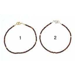 Bratara Ochi de Tigru Rosu Diametru 56 mm - Margele Rotunde Fatetate - 2x2 mm - Accesorii GF- Argint 925