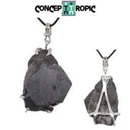 Pandantiv Safir Albastru Brazilia cu Argint 925 - 38x19x15 mm