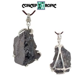 Pandantiv Safir Albastru Brazilia cu Argint 925 - 35x19x11 mm