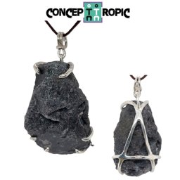 Pandantiv Safir Albastru Brazilia cu Argint 925 - 39x22x15 mm