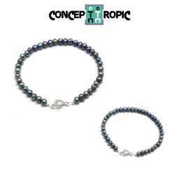 Bratara Perle de Cultura Diametru 53 mm - Bob de orez 3-4 x 4-5 mm - Accesorii Argint 925