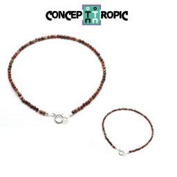 Bratara Jasp Breciat Diametru 59 mm - Rotund Fatetat 2x2 mm - Accesorii Argint 925