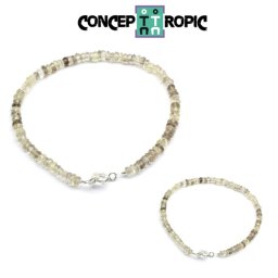 Bratara Cuart Lemon Diametru 60 mm - Disc Fatetat 1,4-2 x 4 mm - Accesorii Argint 925