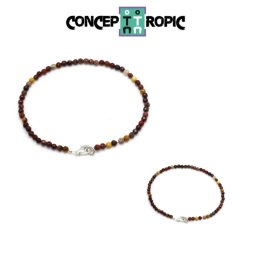 Bratara Jasp Mokait Diametru 60 mm - Rotund Fatetat 3x3 mm - Accesorii Argint 925