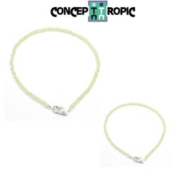 Bratara Olivina Diametru 66 mm - Rotund Fatetat 2x2 mm - Accesorii Argint 925