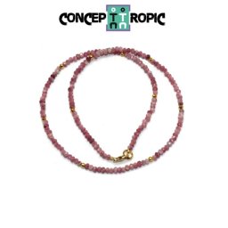 Colier din Turmalina Roz Disc Fatetat 1,7-2,5 x 3 mm - Accesorii GF