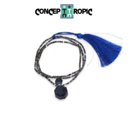 Colier Aromaterapie cristaloterapie din Sodalit - Iolit - Accesorii Argint 925