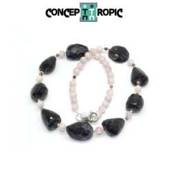 Colier din Iolit Neregulat Fatetat - kunzit Rotund - Accesorii Argint 925