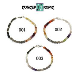 Bratara din Cuart Mixt - Diametru 56 mm - Disc Fatetat - Accesorii Argint 925 - 1 Buc