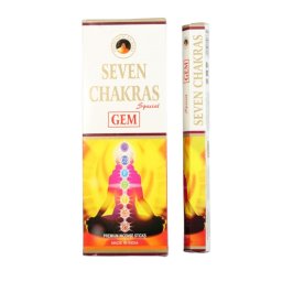 Betisoare Parfumate PPURE GEM Seven Chakras - 15 g - Alinierea Centrilor Energetici - Incense - 1 Set