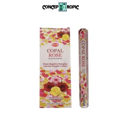 Betisoare Parfumate HEM Copal Rose - 15 g - Alchimia Iubirii Divine - Incense Sticks - 1 Set