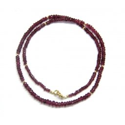 Colier din Rubelit Disc Fatetat - 1,6-3 x 2-5 mm - Accesorii GF
