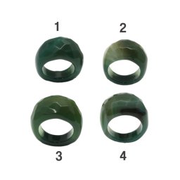Inele Agata Colorata Ovala Fatetata - Diametru Gaura 54 mm