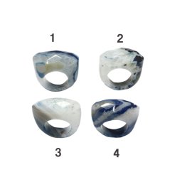 Inele Agata Colorata Ovala Fatetata - Diametru Gaura 57 mm