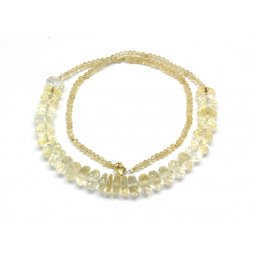 Colier Citrin Disc Fatetat - 3-6 x 10-11 mm - Accesorii Gold Filled