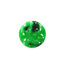 Pandantiv Jad Alb Colorat Sculptat - 25 x 25 x 2 mm