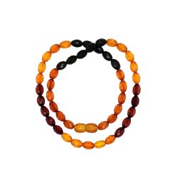 Colier Chihlimbar Margele Butoias Fatetat - 8-9 x 5-6 mm - 1 Buc