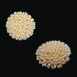 Brosa Perle de Cultura si Metal - 45 x 45 x 12 mm - 1 Buc