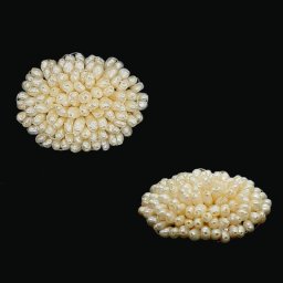 Brosa Perle de Cultura si Metal - 35 x 26 x 11 mm - 1 Buc