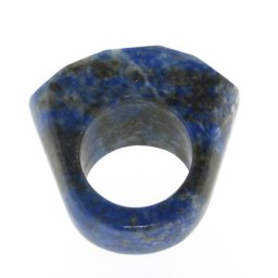 Inele Lapis Lazulit dreptunghi fatetat -Circumferinta 60 mm