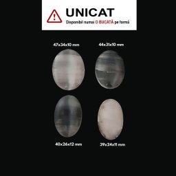 Cabochon Selenit Alb in Forma de Oval - 39-47 x 24-34 x 10-11 mm - ( XL )