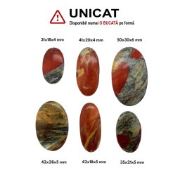 Cabochon Jasp de Forma Ovala - 31-50 x 15-30 x 4-6 mm - 1 Buc