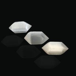 Obelisc Selenit Alb 2 Varf Natural - 66x33x35 mm - (XXL) - 1 Buc