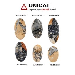 Cabochon Jasp Maligano de Forma Ovala - 34-52 x 21-24 x 4-5 mm - ( XXL ) - 1 Buc
