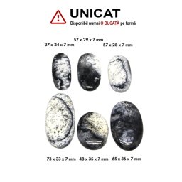 Pandantiv Opal Dendritic Oval cu Gaura - 37-73 x 24-36 x 7 mm - ( XXL ) - 1 Buc