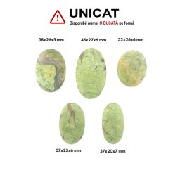 Cabochon Opal Verde de Forma Oval - 32-45 x 20-27 x 5-7 mm