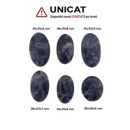 Cabochon din Merlinit de Forma Oval - 30 x 41 x 20-26 x 5-8 mm