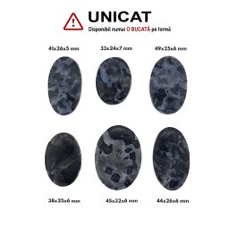 Cabochon din Merlinit de Forma Oval - 33-45 x 23-32 x 5-7 mm