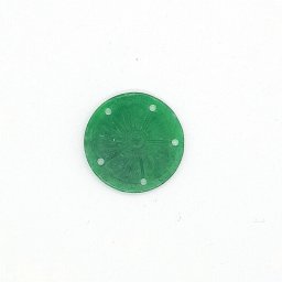 Pandantiv Jad Alb Colorat Sculptat Disc - 18 -20 x 1,5-2 mm - 1 Buc