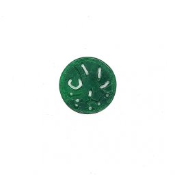 Pandantiv Jad Alb Colorat Sculptat Disc - 24 x 2,5 -3 mm - 1 Buc