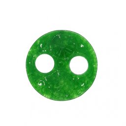 Pandantiv Jad Alb Colorat Sculptat Disc - 57 x 57 x 2 mm - 1 Buc