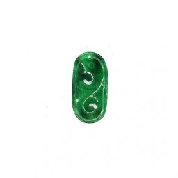 Pandantiv Jad Alb Colorat Sculptat Oval - 26-27 x 14-15 x 1,8 mm - 1 Buc