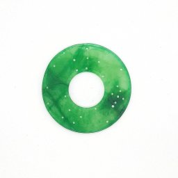 Pandantiv Jad Alb Colorat Sculptat Disc - 56 x 56 x 2 mm - 1 Buc