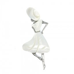 Brosa si Pandantiv din Sidef si Metal - 84x36 mm ( XXL )