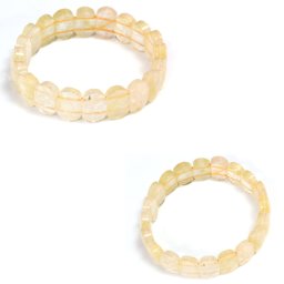 Bratara Citrin Naturala - Diametru 58 mm - Ovala Fatetata 10x14 mm - 1 Buc