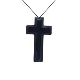Pandantiv Cruce din Onix - 73 42 x 5 mm - 1 Buc