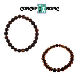 Bratara Ambra Diametru 54 mm - Rotund Fatetat 7 x 7 mm