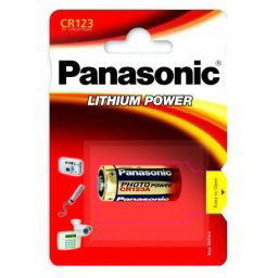 Panasonic Lithium Power Lithium Battery CR123A, 1 pc, Blister