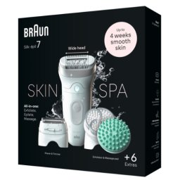 Epilator SE7-081 Silk epil 7 40 de pensete, 2 viteze Alb